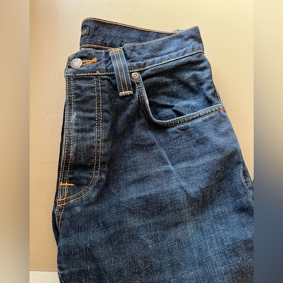 Nudie Jeans | Sharp Bengt Style in a Recycle Dark Worn Wash - W 30” L 34” - Picture 4 of 7